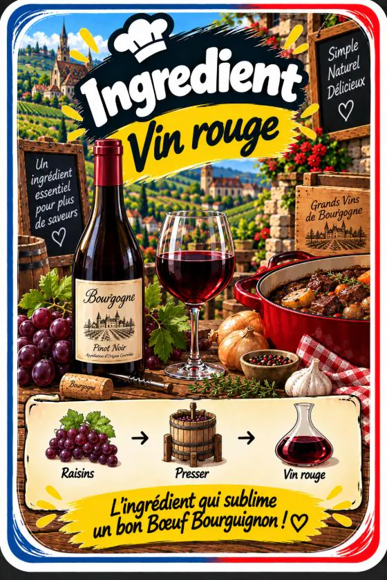 Carte ingrédient Vin rouge