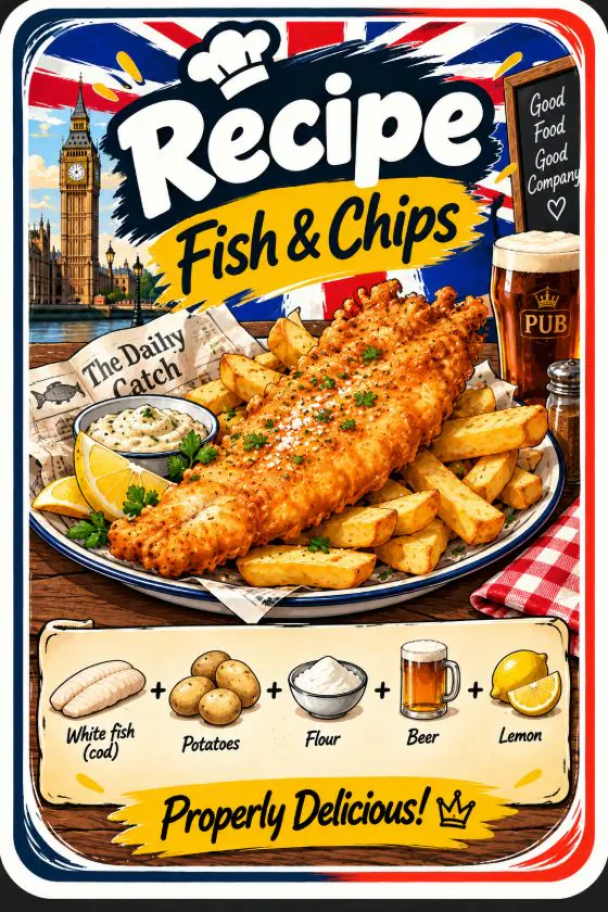 Carte recette Fish & Chips